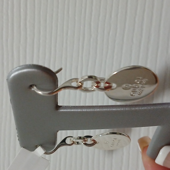 New gucci earrings Authentic dangle signature sterling silver Ag 925 mark - Picture 11 of 17